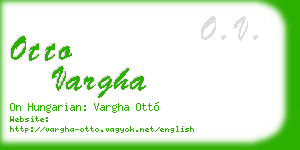 otto vargha business card
